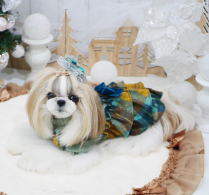 タータンチェックフリルワンピース